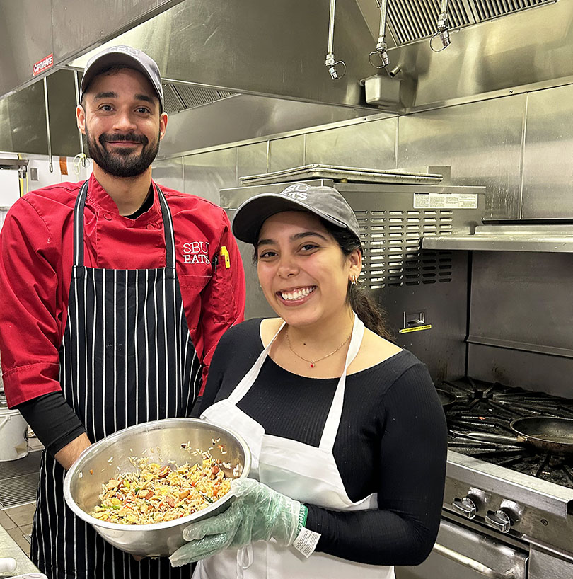 Nicole Diaz with Sous Chef Juan Garcia