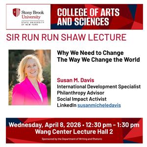 Sir Run Run Shaw Series Lecture, April  8