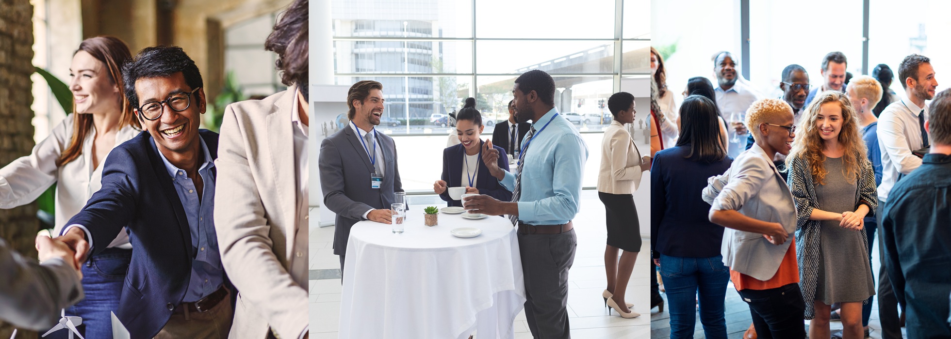 Collage of Entrepreneurs at Networking Events