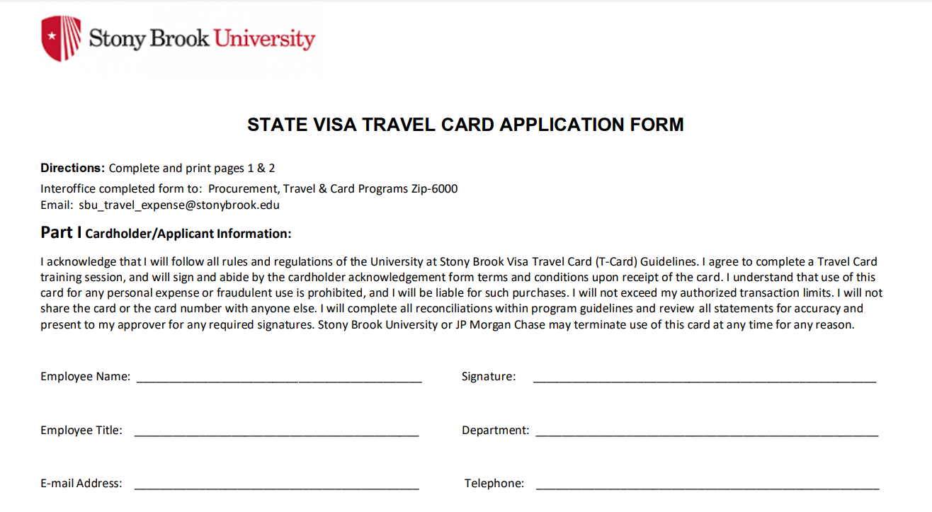 T-Card Form