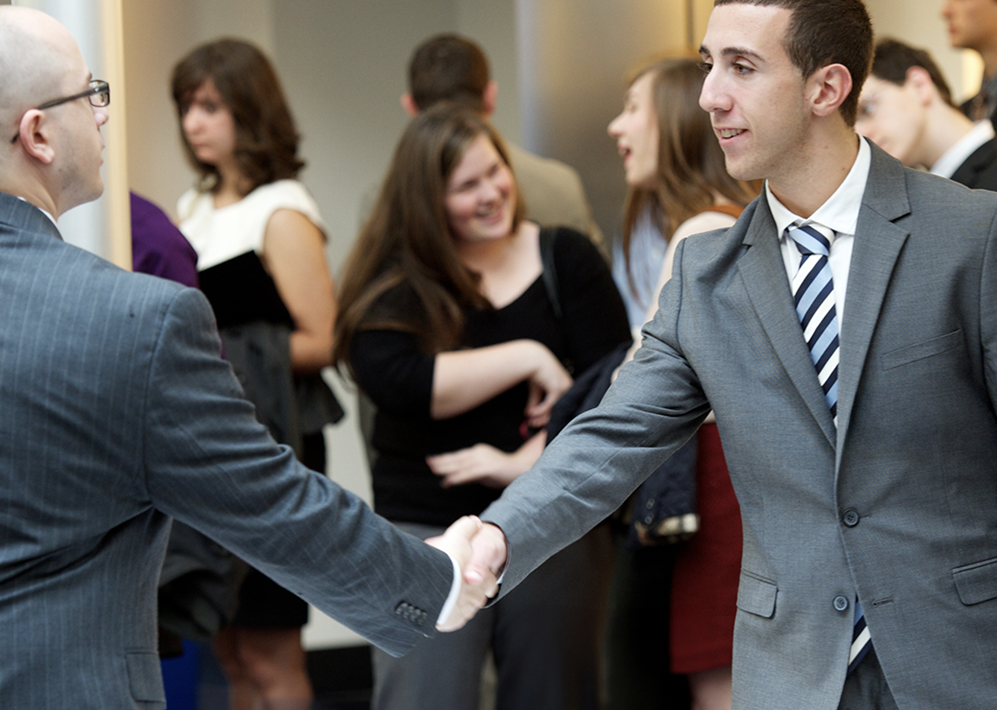 firm networking with students