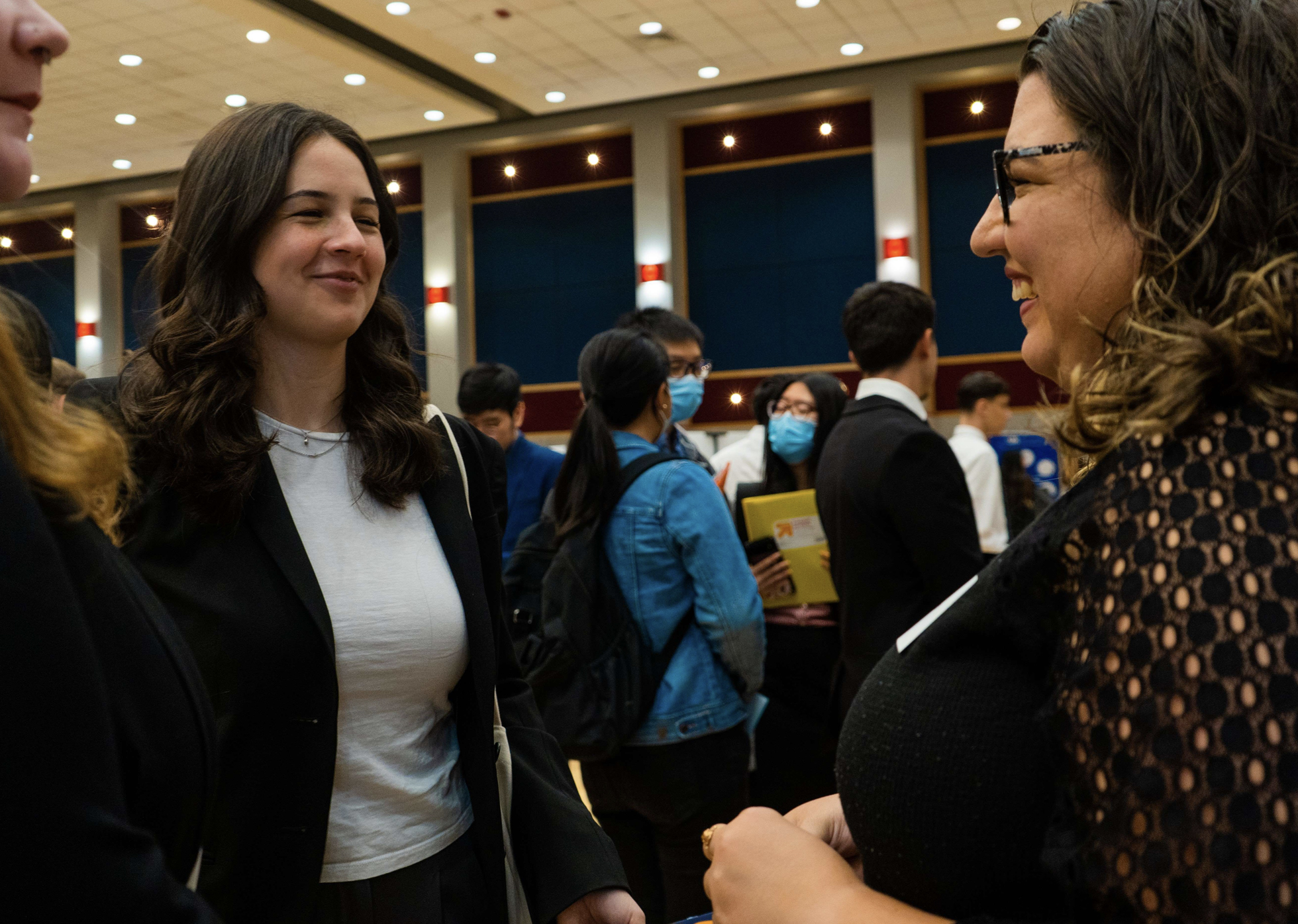 students at a career fair
