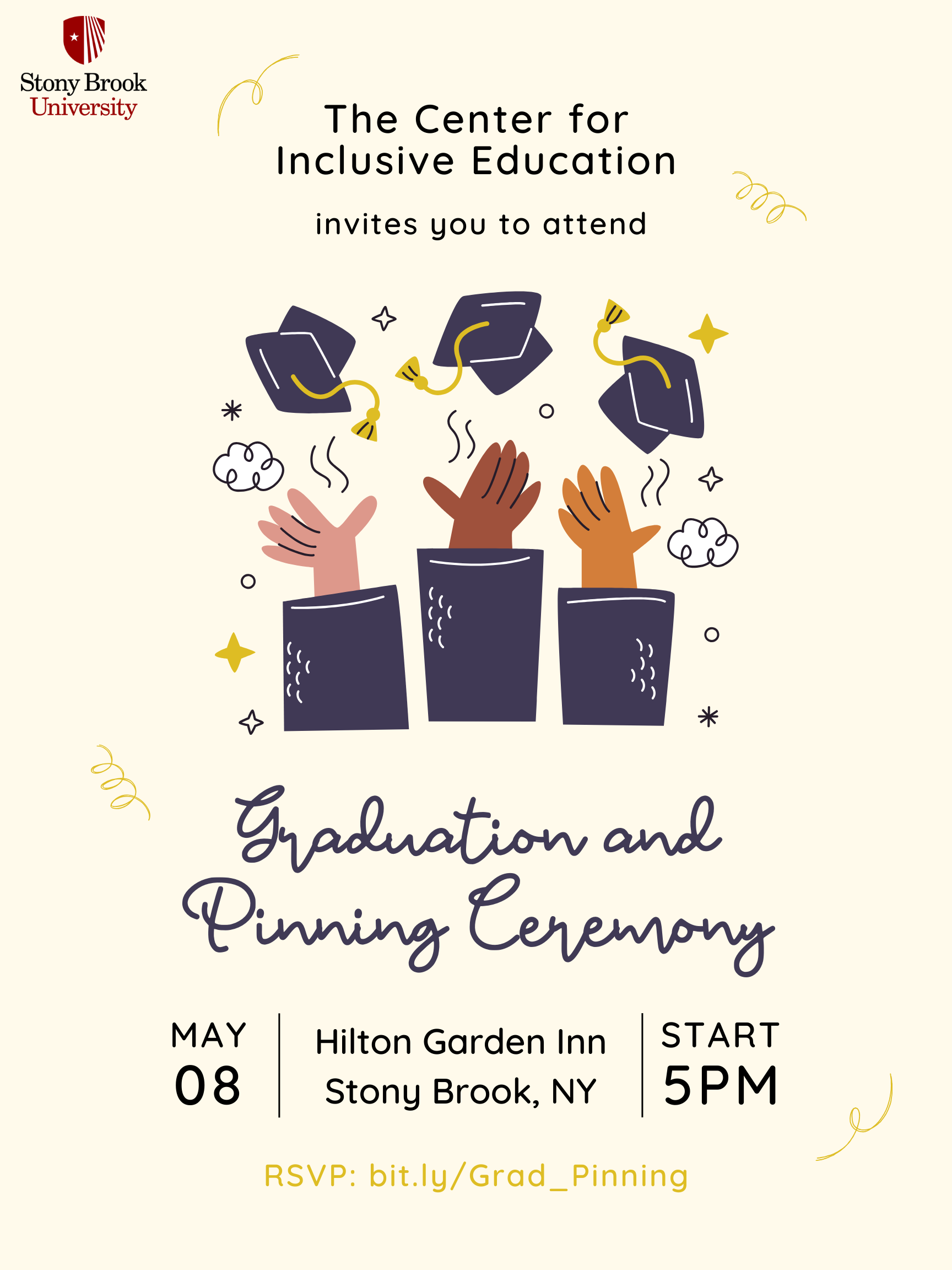 Graduation pinning ceremony flyer