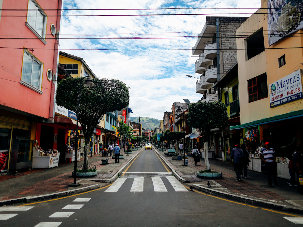 a street intersection in Ecuador