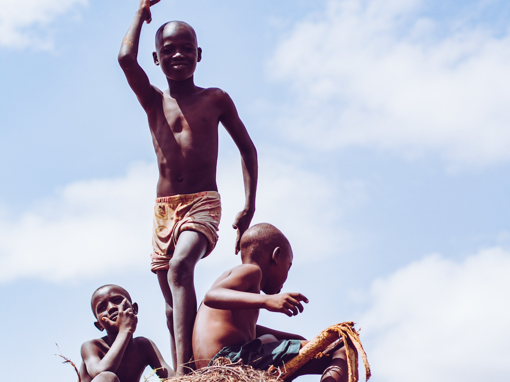 boys playing in Kenya