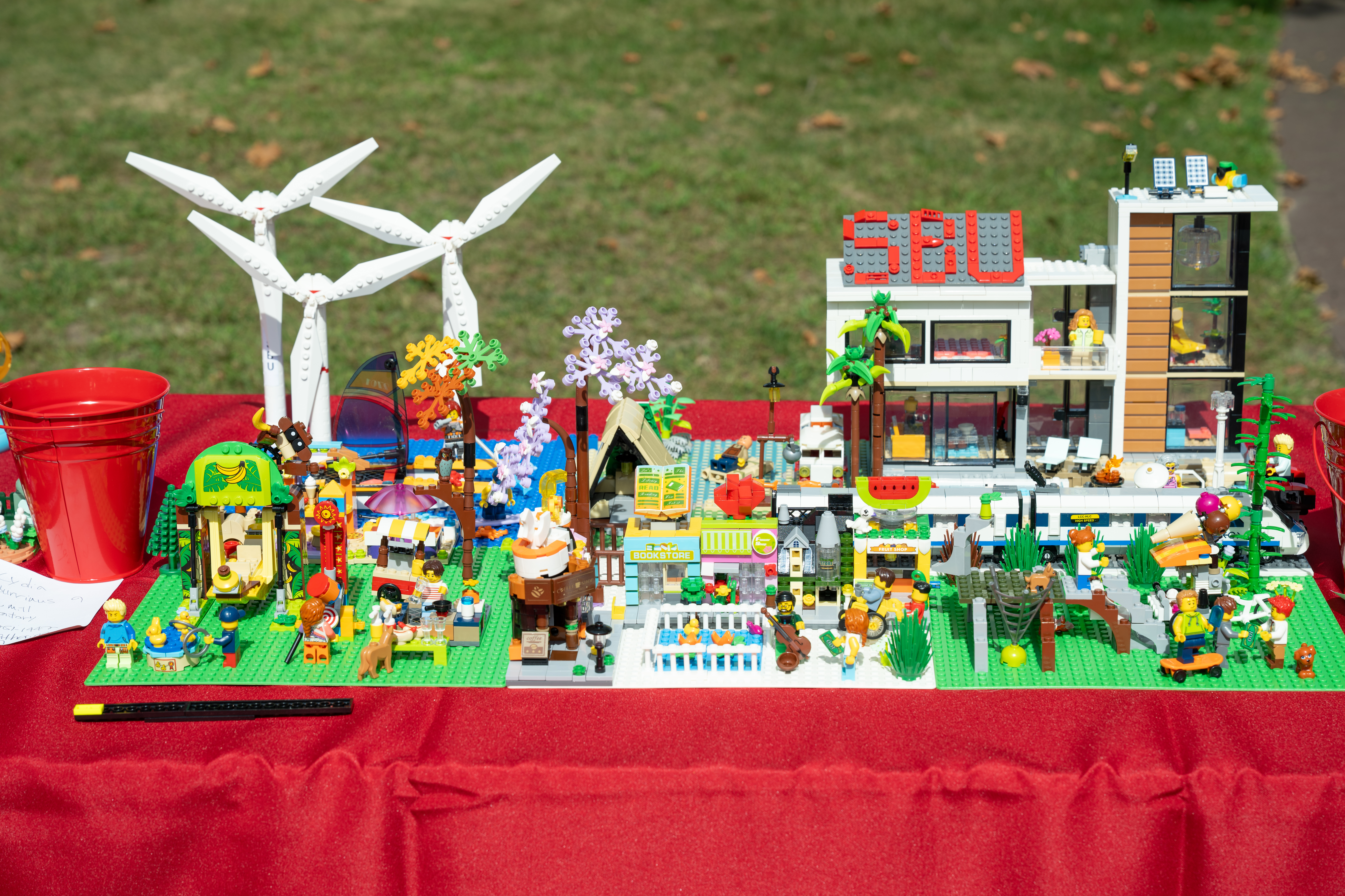 a picture of a small LEGO village